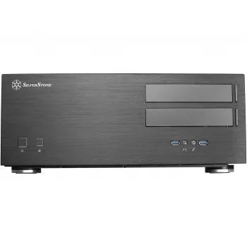 SilverStone Grandia GD08 - Desktop - SSI EEB - be maitinimo šaltinio - juodas - USB/Audio