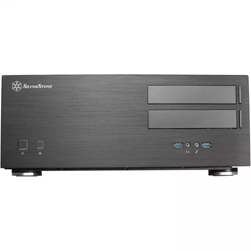 SilverStone Grandia GD08 - Desktop - SSI EEB - be maitinimo šaltinio - juodas - USB/Audio