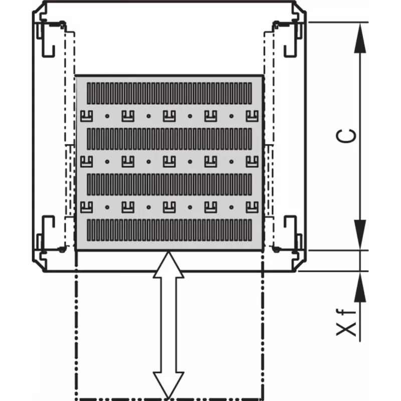 Schroff Lentyna TELE.191U 500D RAL7035 (22130342)