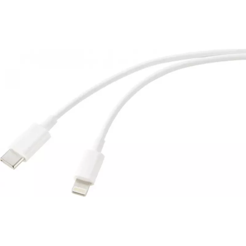 Renkforce USB kabelis USB 2.0 USB-C kištukas Apple Lightning kištukas baltas (RF-6857550)