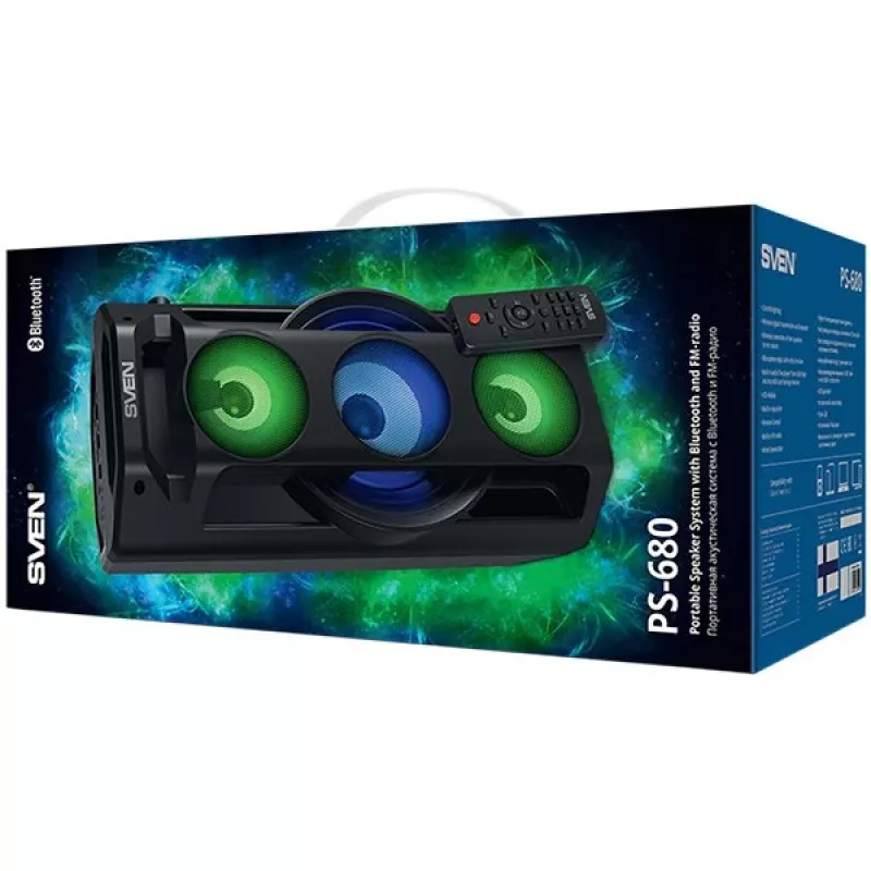 SVEN PS-680 bluetooth garsiakalbis 65W, FM, karaoke