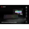 Mechaninė žaidimų klaviatūra SAVIO JuodaOUT X2 PEACH — 61 klavišų 60 % QWERTY, RGB LED, karštasis keitimas, USB Type-A/Type-C, nuimamas laidas