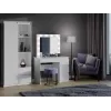 Tualetinio staliuko komplektas MIJAS, dešiniarankis, top e shop — stalas 98×76×51 cm, 4 stalčiai, LED veidrodis, baltas, aukštis 1460 mm