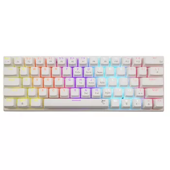 Mechaninė klaviatūra White Shark Wakizashi-2 US Red Switch, TKL/US išdėstymas, balta