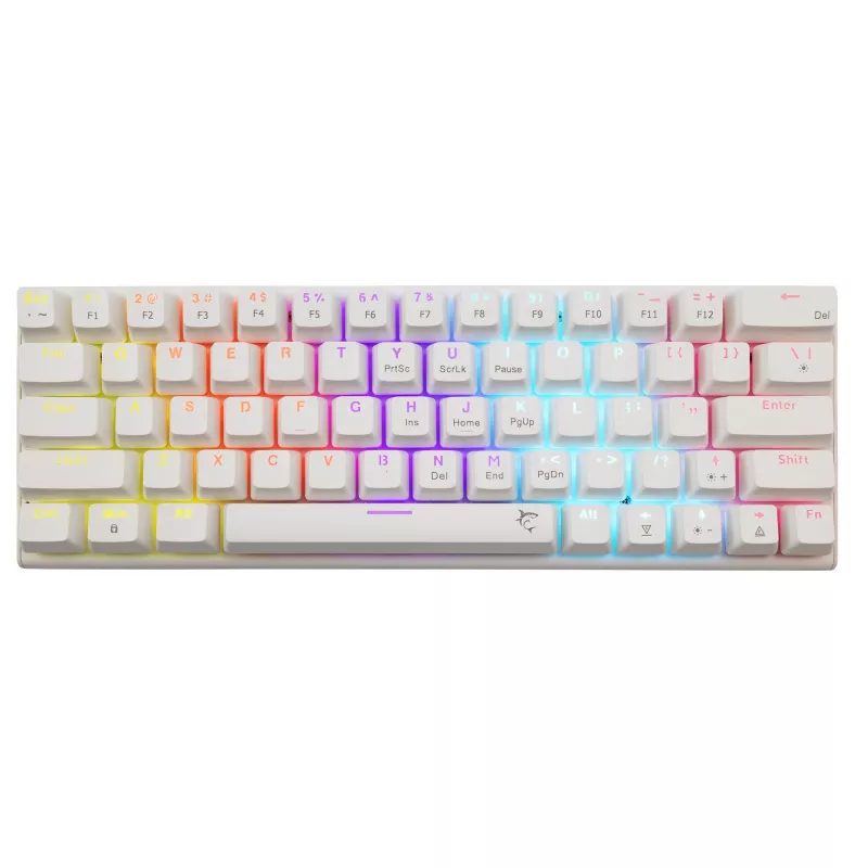 Mechaninė klaviatūra White Shark Wakizashi-2 US Red Switch, TKL/US išdėstymas, balta