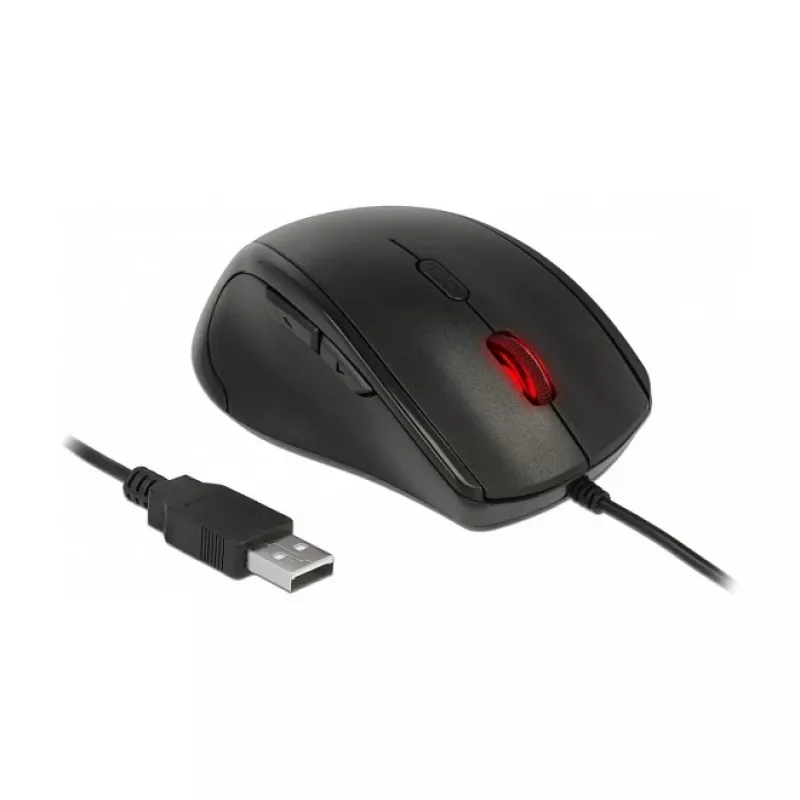 Pelė DeLOCK 12548 biuro kairiarankiams USB Type-A optinė 2400 DPI