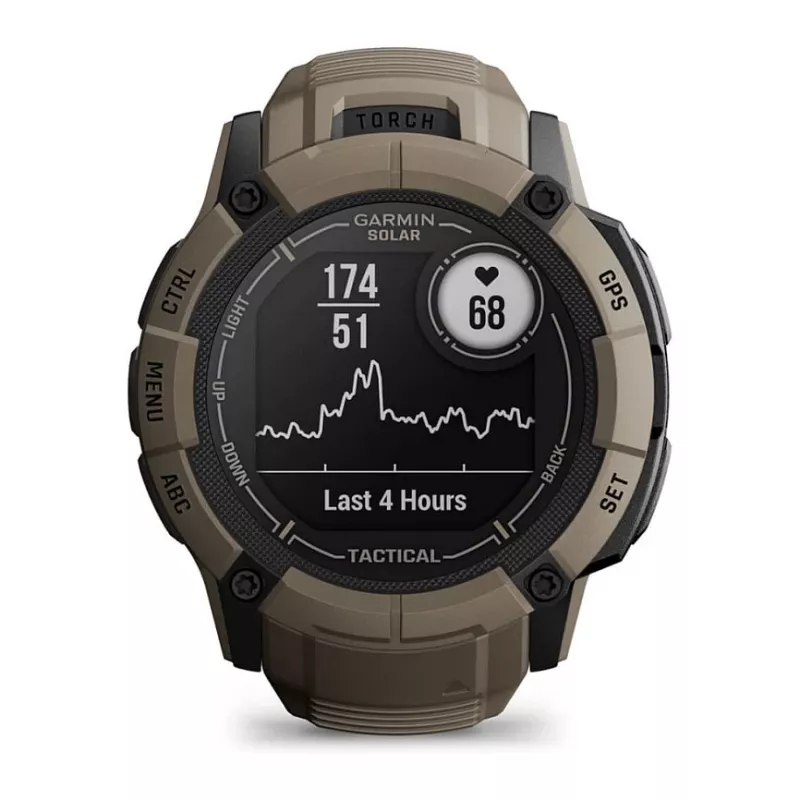 Garmin Instinct 2X Solar Tactical Edition 2,79 cm (1,1) MIP 50 mm Skaitmeninis 176 x 176 pikselių Liečiamas ekranas Žalias GPS (palydovas)