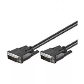 Wentronic Goobay DVI-D FullHD laidas Dual Link, juodas, 2 m - DVI-D kištukas Dual-Link (24+1 kontaktų) > DVI-D kištukas Dual-Link (24+1 kontaktų) (50851)