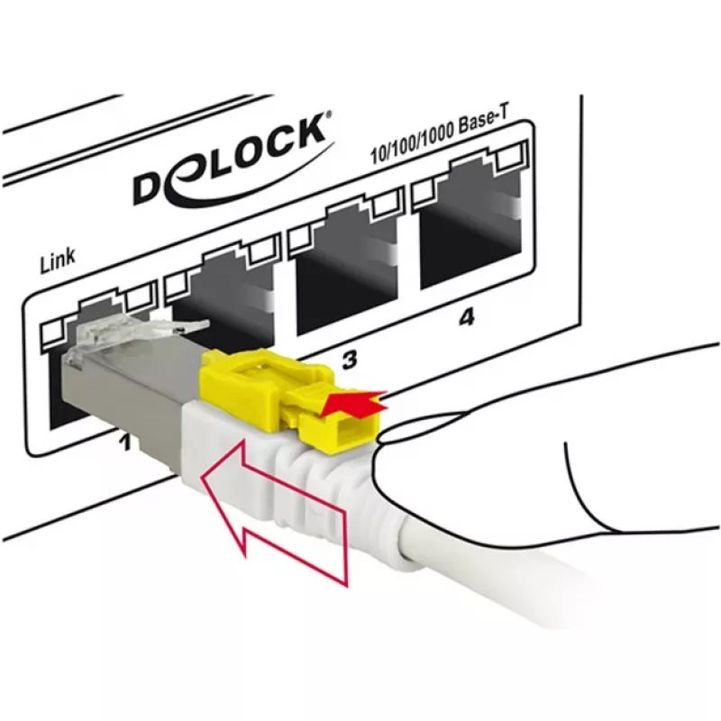 Tinklo kabelis DeLOCK 85335 RJ-45 Cat6a 5m Baltas