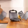 Cecotec sumuštinių keptuvė | Rock’nToast 4in1 | 1000 W | Plokščių skaičius 4 | Juoda