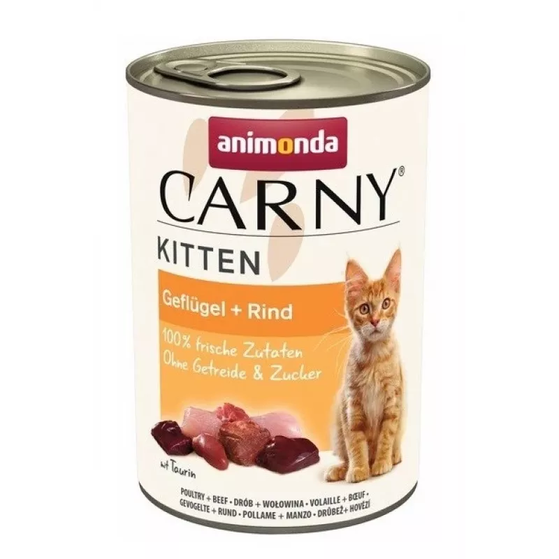 ANIMONDA Carny Kitten Beef with poultry – šlapias kačių maistas – 400 g