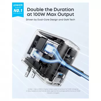 Anker B121BGZ1 maitinimo adapteris, pilkas