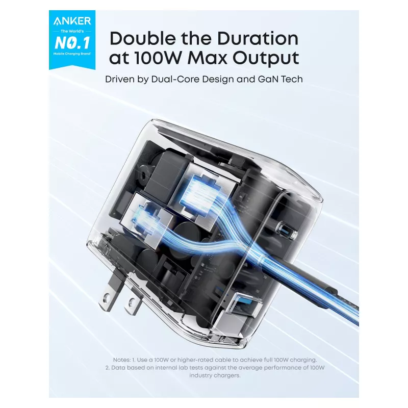 Anker B121BGZ1 maitinimo adapteris, pilkas