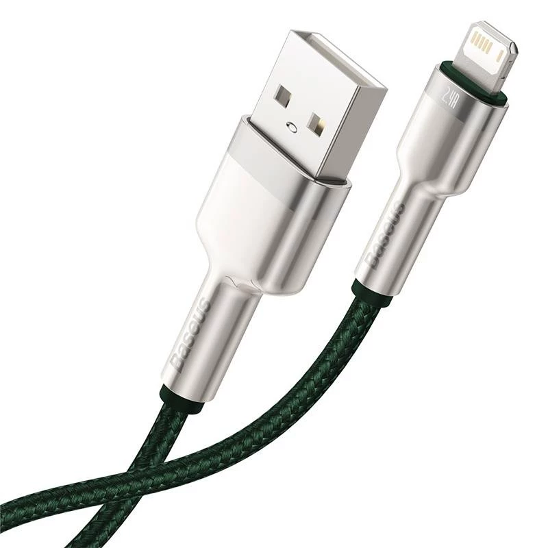 USB-A į Lightning laidas Baseus 1 m, žalias