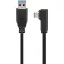 Goobay USB-C™ į USB A 3.0 laidas 90° kampu, juodas, 1,5 m - USB 3.0 kištukas (A tipo) > USB-C™ kištukas (66502)