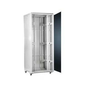 SOMI Networks | 42U, 19″ laisvai stovinti spinta | 42U-60/80NACP | Pilka | Maks. apkrova 800kg; Nuimamos ir užrakinamos šoninės plokštės; Perforuotos metalinės durelės; Nesurinkta | Gylis: 80 cm