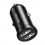 Automobilinis kroviklis usams USA000867 — dvigubas USB 2×2,4 A, juodas