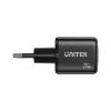 Sieninis įkroviklis Unitek P1128ABK01-EU — 2 prievadų GaN USB‑C ir USB‑A, bendra 20 W, juodas
