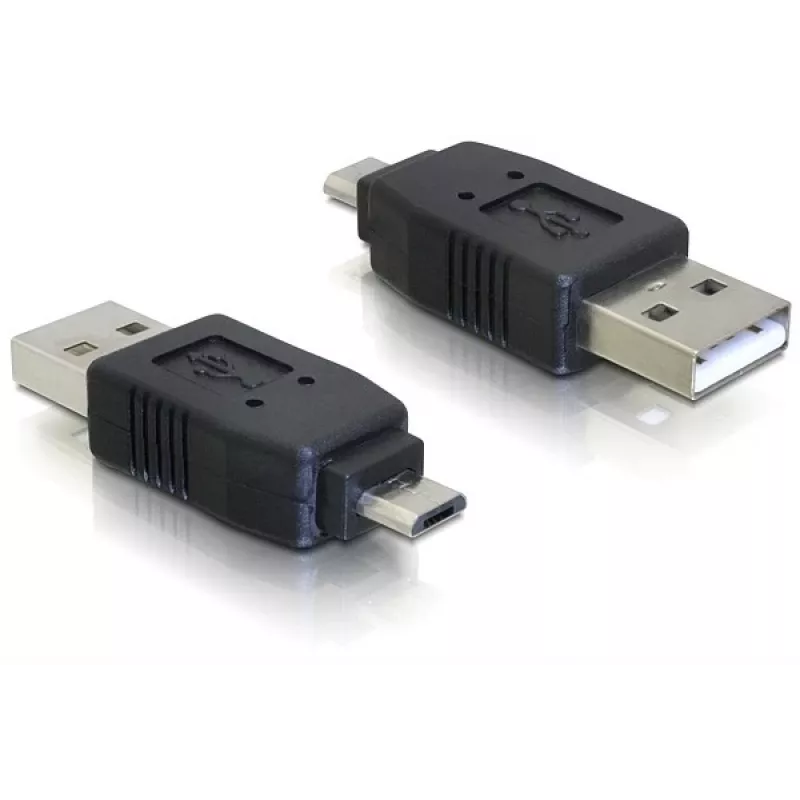 Adapter USB micro-B vyriškas į USB 2.0 A vyriškas DeLOCK 65036 juodas