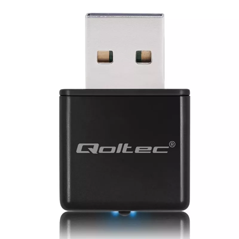 “Wi-Fi” USB adapteris QOLTEC NANO 56986 — mini N, USB 2.0, 802.11n