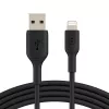 BELKIN PVC USB LAIDAS USB-A - LIGHTNING, 1M, JUODAS