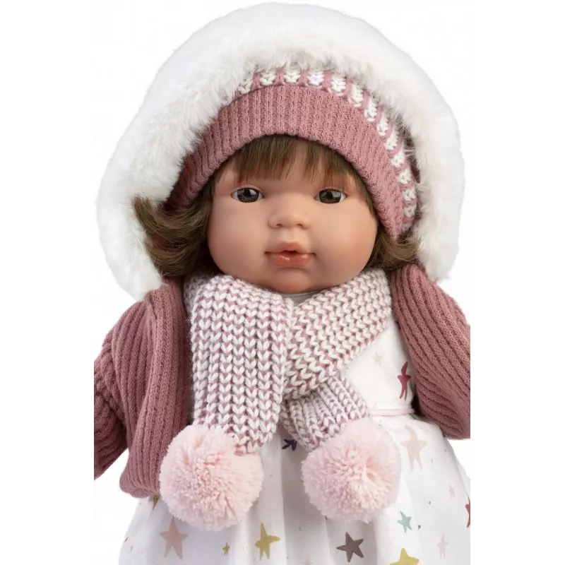 Lėlė Llorens Lola, 38 cm, verkia, tikroviškos savybės, minkštas kūnas