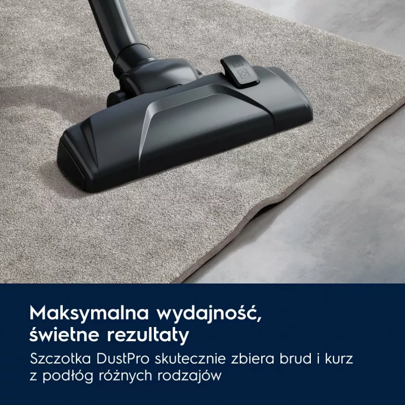 Būgninis dulkių siurblys Electrolux EB31C1DB 750 W, 3 l dulkių maišelis, HEPA filtras, teleskopinis plieninis vamzdis