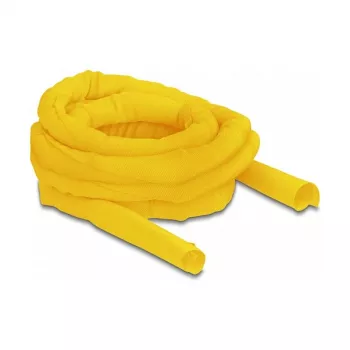DeLOCK Woven Sleeve savaime užsidaranti karščiui atspari apsauginė įvorė 5 m x 25 mm geltona
