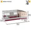Narvas Ferplast Krolik 140 Plus triušiams, pilka/raudona, P1420×G600×A500 mm, metalas/plastikas