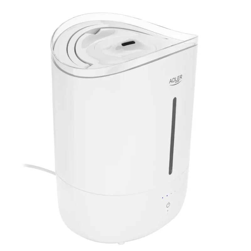 Adler drėkintuvas | AD 7971 | 30 W | Vandens talpa 5 L | Ultragarsinis | Drėkinimo galia 100-250 ml/val | Baltas