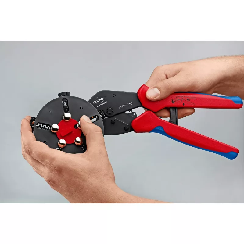 Knipex 97 33 02 kabelių užspaudimo įrankis Užspaudimo įrankis Mėlyna, Raudona