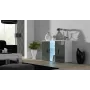 Servantėlė cama meble SOHO S7, 120 cm, balta/pilka blizgi, 3 durys, 4 lentynos