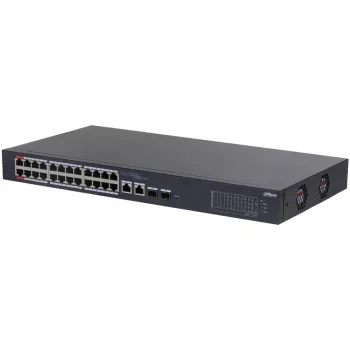 Dahua Technology DH-CS4226-24ET-240 tinklo komutatorius valdomas L2 Gigabit Ethernet (10/100/1000) Power over Ethernet (PoE) juodas