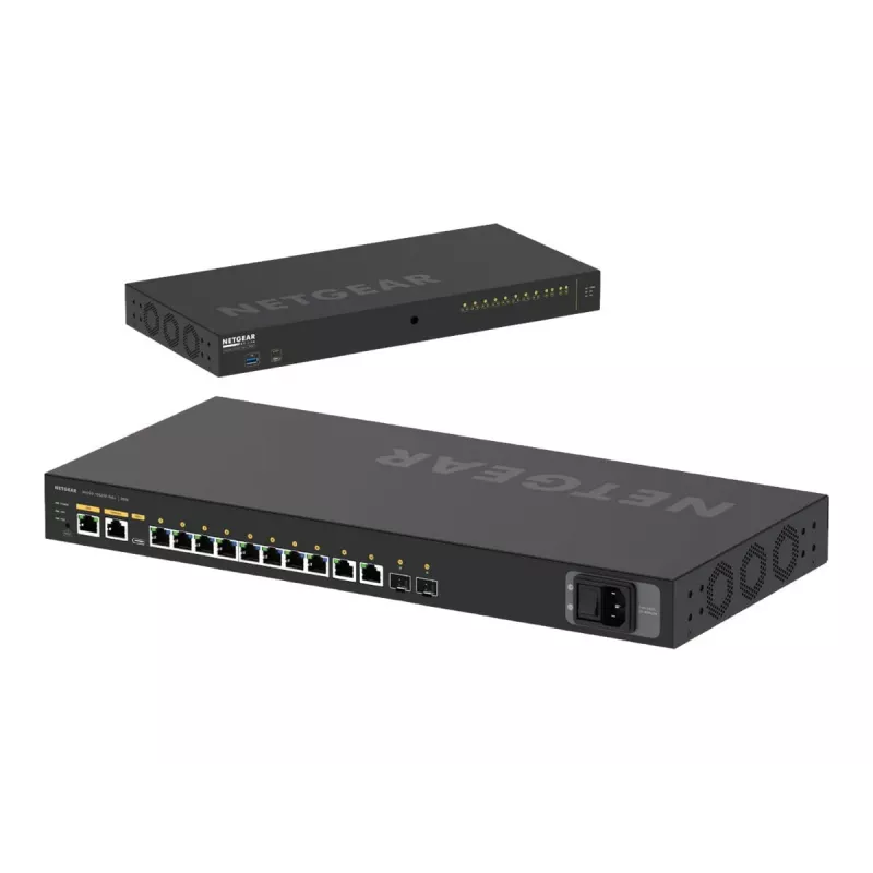 NETGEAR M4250-10G2XF-PoE+ valdomas L2/L3 Gigabit Ethernet (10/100/1000) tinklo komutatorius su maitinimu per eternetą (PoE), 1U, juodas