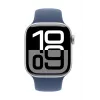 Laikrodis Series 10 GPS 42 mm sidabrinis aliuminio korpusas su džinsinio audinio sportine juostele - S/M