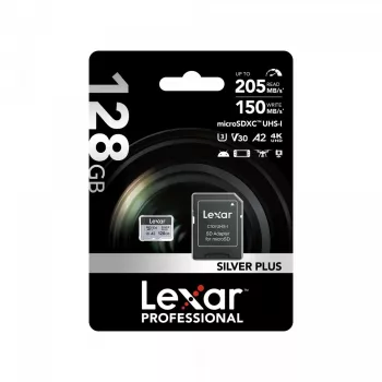 „Flash Memory Lexar 128 GB UHS-I MicroSDXC Professional Sidabrinė PLUS“