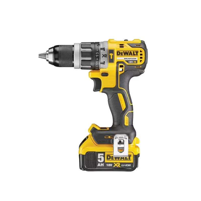 Belaidis gręžtuvas DeWALT DCD796P2 18V Li-Ion 5Ah Bepaklis griebtuvas 13 mm, 2 pavaros, 1,8 kg