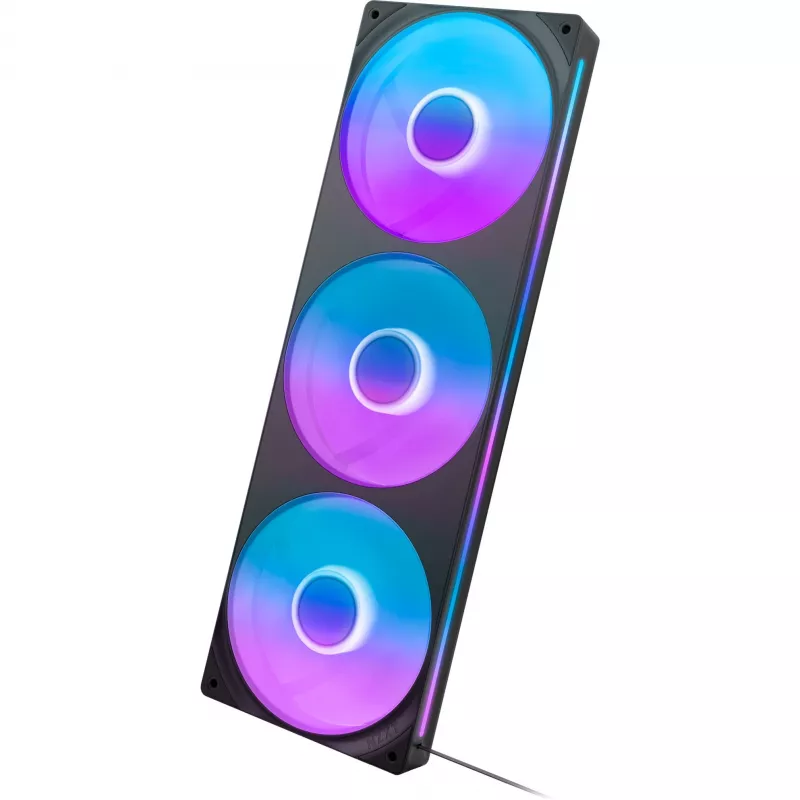 NZXT F360 RGB Core 360mm ARGB 3-Pack Juoda