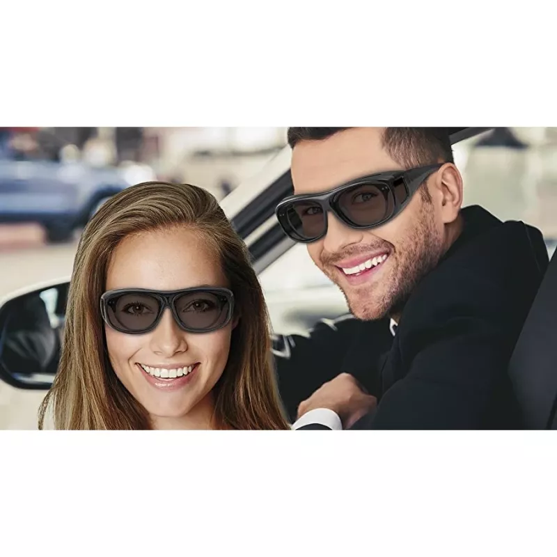 Akiniai nuo saulės WEDO 271 48599 Ovalūs apgaubiantys, unisex, poliarizuojantys lęšiai, uždedami ant akinių