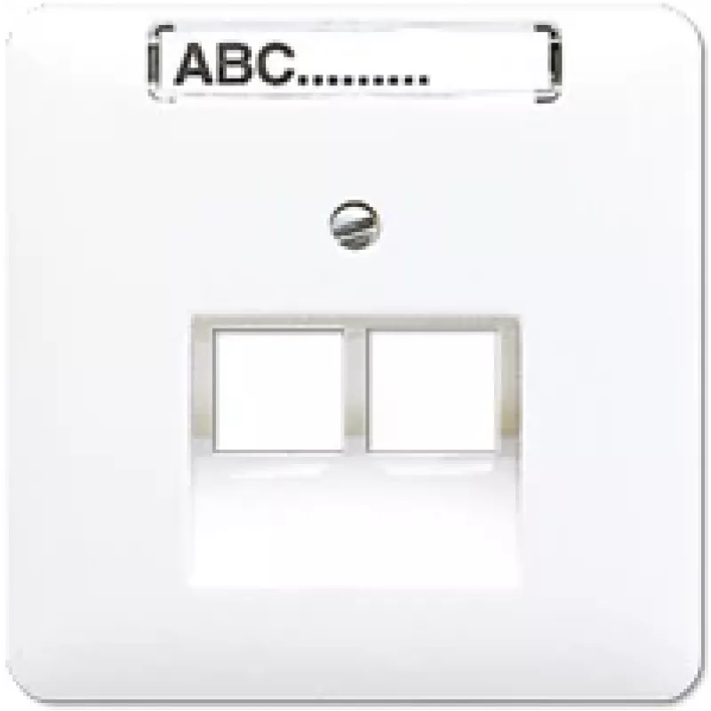 Sieninis RJ-45 lizdas Jung CD 569-2 NAUA WW — baltas termoplastinis tinklo lizdas