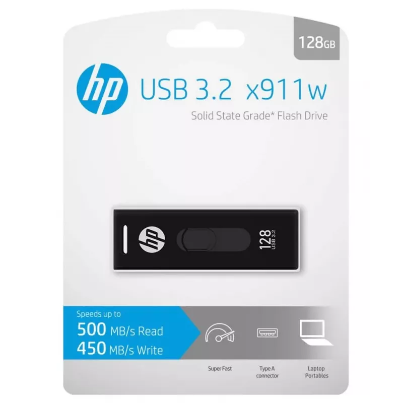 HP x911w USB atmintukas 128 GB USB Type-A 3.2 Gen 1 (3.1 Gen 1) Juoda