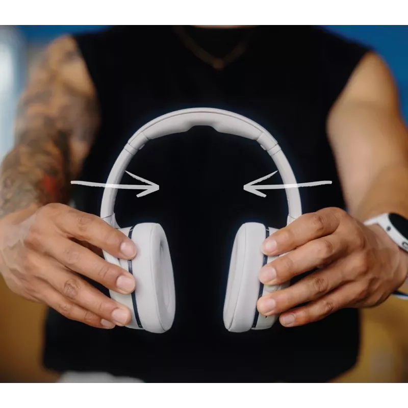 Skullcandy Crusher 540 Active ausinės, uždedamos ant ausų, pilka betono spalva