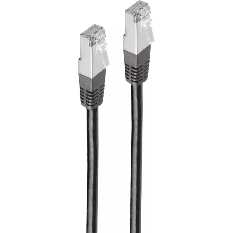 Tinklo kabelis ShiverPeaks BS75711-HS juodas 1m Cat6 S/FTP