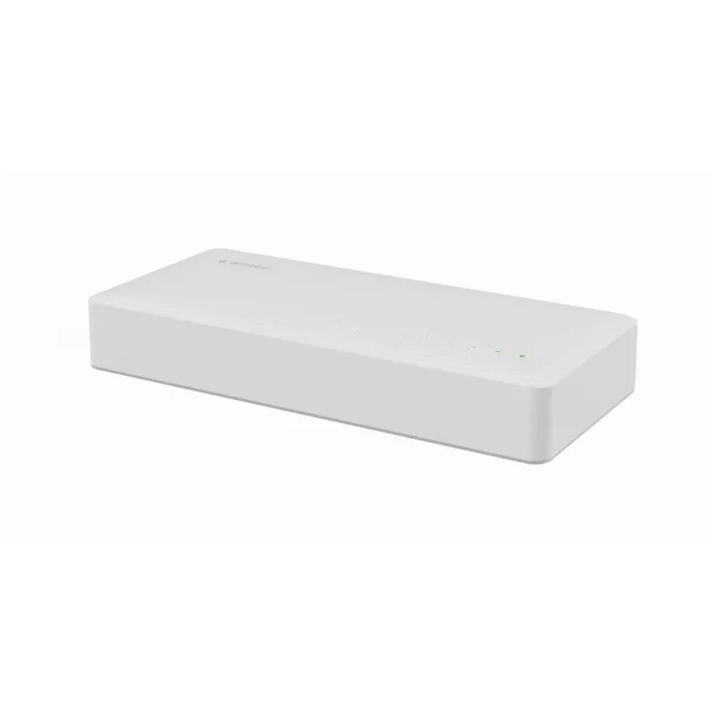 Nevaldomas komutatorius GEMBIRD NSW-G8-01 — 8× Gigabit Ethernet (10/100/1000), baltas, DC 5V