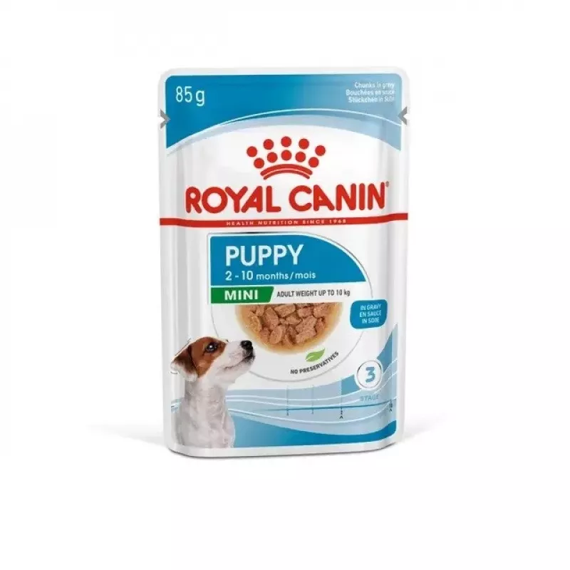 ROYAL CANIN SHN Mini Puppy padaže - drėgnas šuniukų maistas - 12X85g