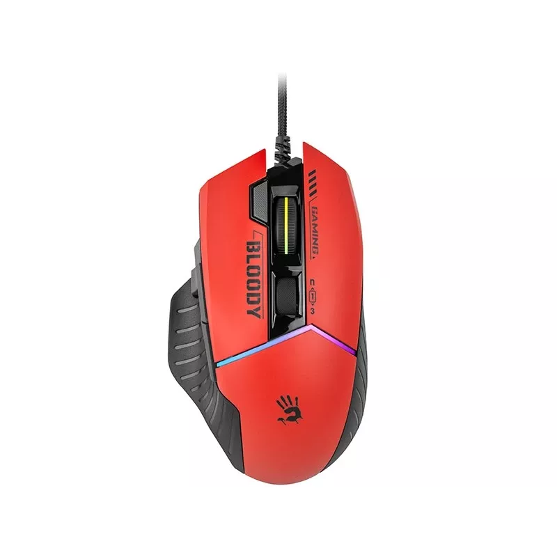 Žaidimų pelė A4Tech Bloody W95Max — dešiniarankė, laidinė USB, 12000 DPI, 1 ms, 250 ips, 50 mln. paspaudimų, 146 g