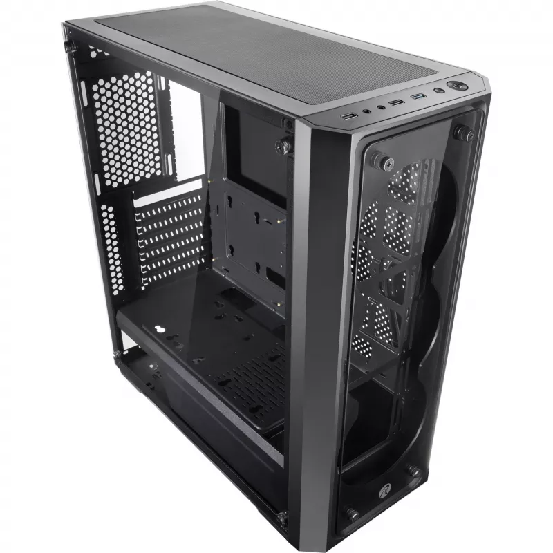 RAIJINTEK PONOS TG4 – stacionarus – PC – SPCC – juodas – ATX – EATX – EEB – mikro ATX – Mini-ATX – Žaidimams