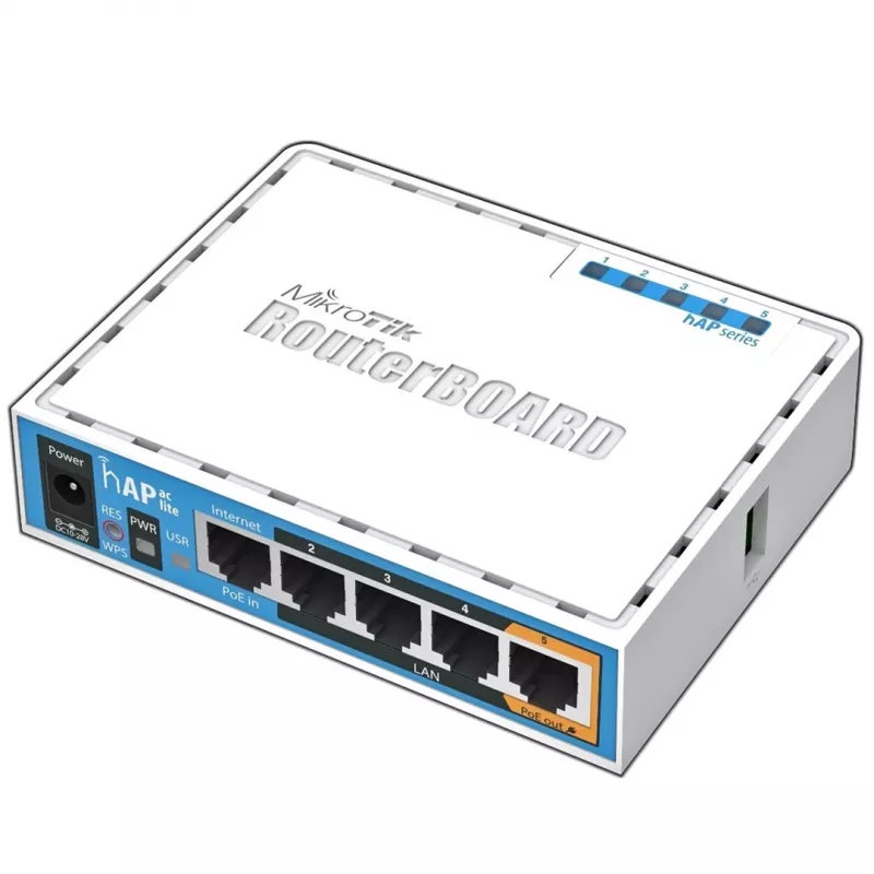 Mikrotik HAP ac lite 733 Mbit/s Baltas Maitinimas per Ethernet (PoE)