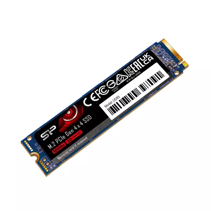 M.2 SSD Silicon Power 250 GB PCIe 4.0 NVMe UD85 — 2280, skaitymo greitis 3300 MB/s, rašymo greitis 1300 MB/s