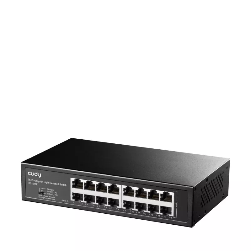 Komutatorius Cudy GS1016E 16 prievadų Gigabit Ethernet nevaldomas komutatorius, 16× 10/100/1000 Mbps
